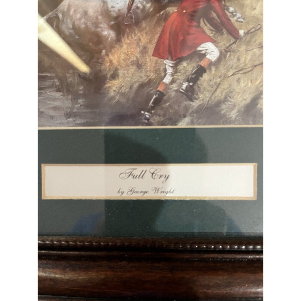 Set of 2 Vintage George Wright Print "Gone Away" "Full Cry" - Picture 6 of 16